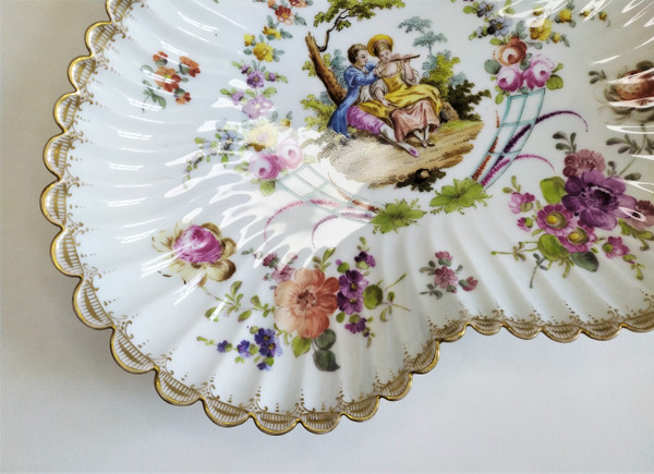 Hand Painted Porcelain Dish Saxe Meissen