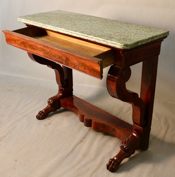 Mahogany Restoration Console with Claw Feet