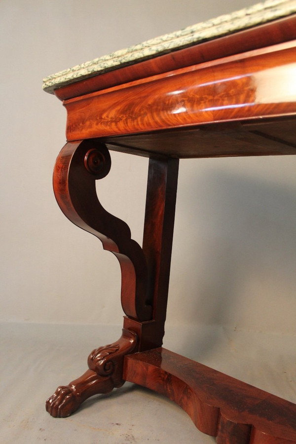 Mahogany Restoration Console with Claw Feet