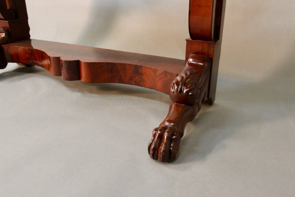 Mahogany Restoration Console with Claw Feet