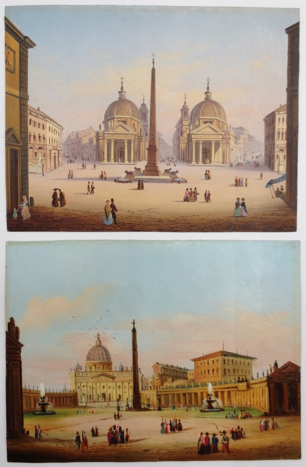 Views of Rome, 19th century.  