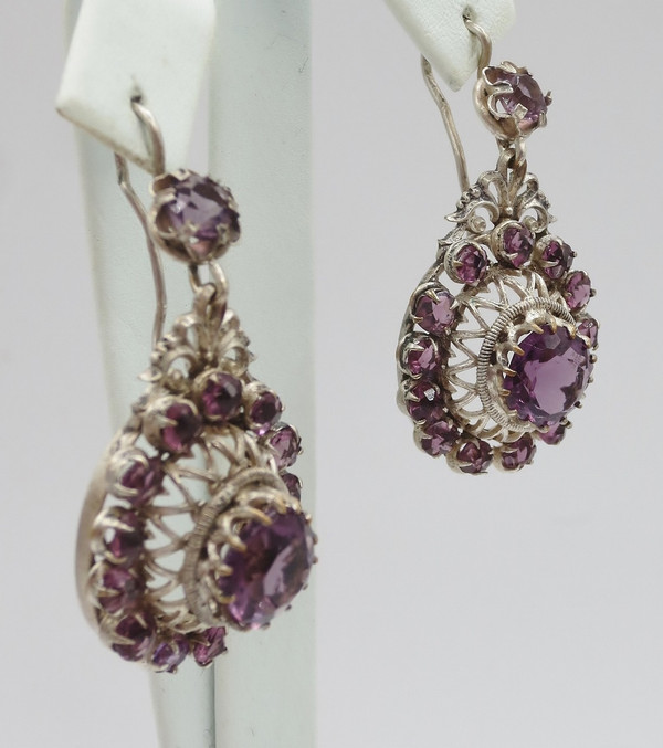 Earrings, 19th century.