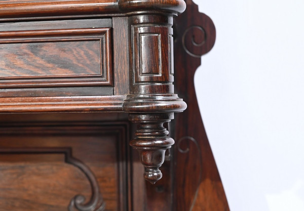 Small Rosewood Vitrine Desk, Napoleon III period - Mid-19th century