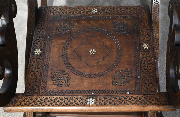 Syrian walnut rocking chair - Late 19th century