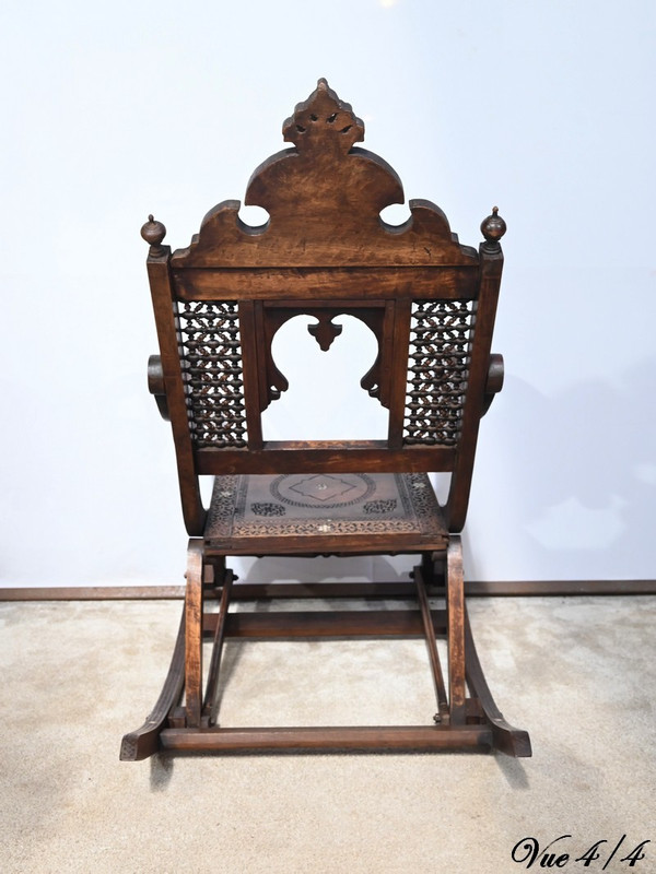 Syrian walnut rocking chair - Late 19th century