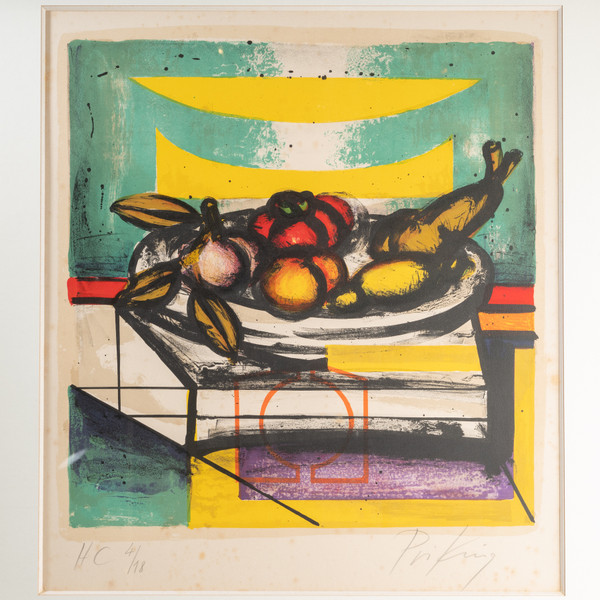 Lithograph of a Still Life Signed Franz Priking (1929-1979)