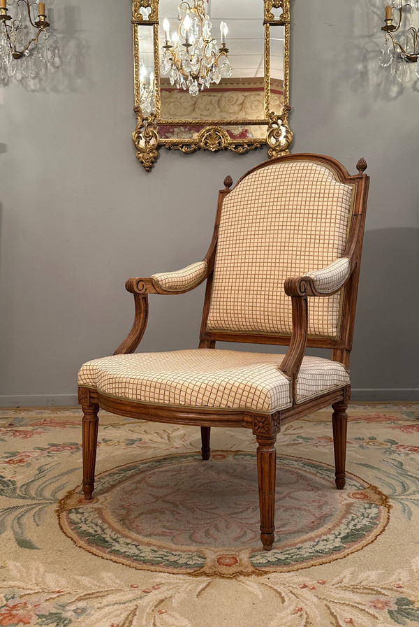 Large Fauteuil d'Epoque Louis XVI Vers 1780 