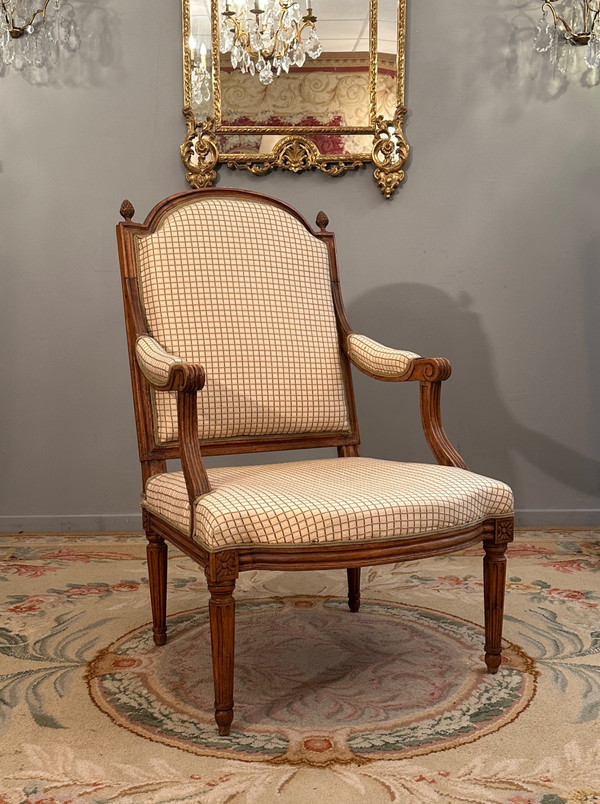 Large Fauteuil d'Epoque Louis XVI Vers 1780 