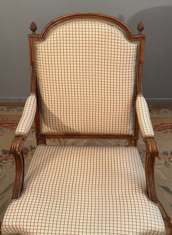 Large Fauteuil d'Epoque Louis XVI Vers 1780 