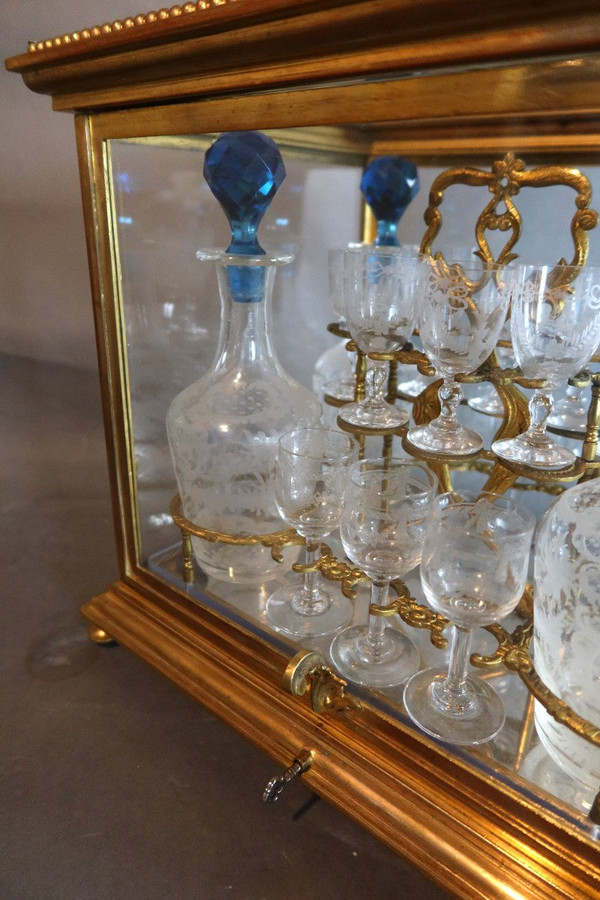 Bronze and glass Liqueur Cellar, Napoleon III period