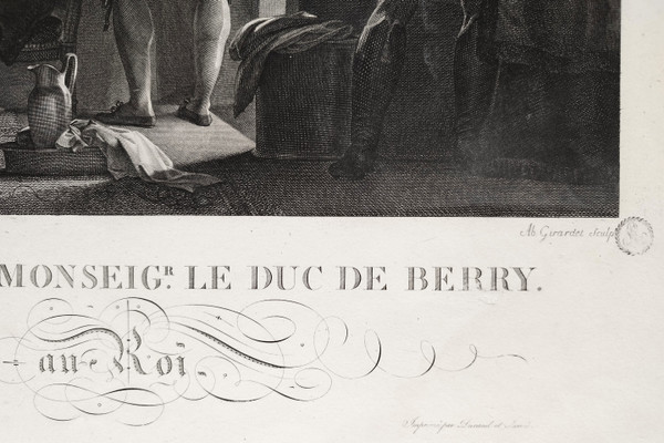 Duc De Berry Duc De Bordeaux  Comte de Chambord Paire De Gravures Historique