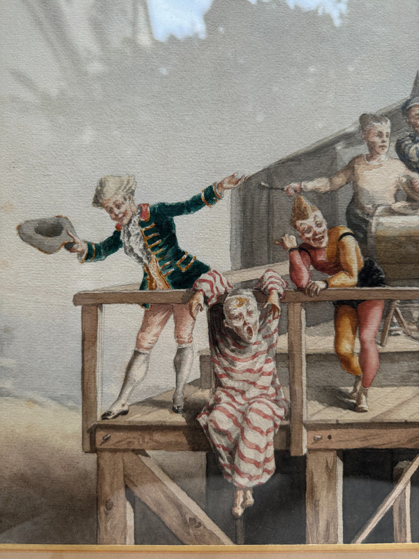 C. Esteban - 19th Century Spanish School - Clowns And Saltimbanques, Circa 1880