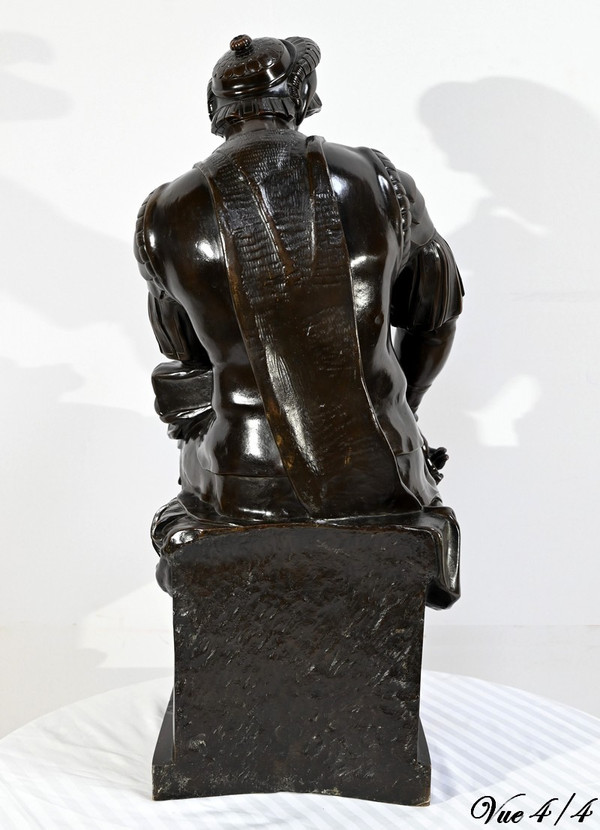 Bronze „Laurent de Medici“ nach Michelangelo, Schule des 19. Jahrhunderts – Mitte 19. Jahrhundert