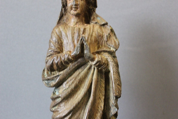 Skulptur der Heiligen Katharina von Alexandria aus Eiche XVIII