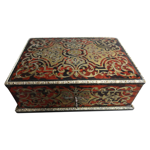 Coffret En Marqueterie Style Boulle signé Alphonse Giroux