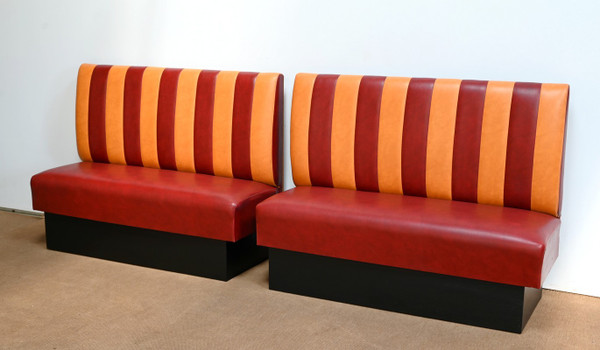 Pair of Faux Leather Bistro Benches – 1970