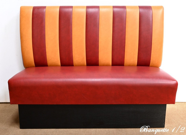 Pair of Faux Leather Bistro Benches – 1970