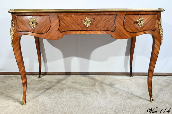 Middle Desk in Precious Wood, Louis XV style – Early 20th century