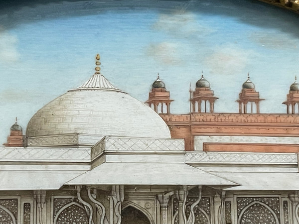 Miniature - Vue Du Mausolée Salim Chishti En Inde Fin 19ème