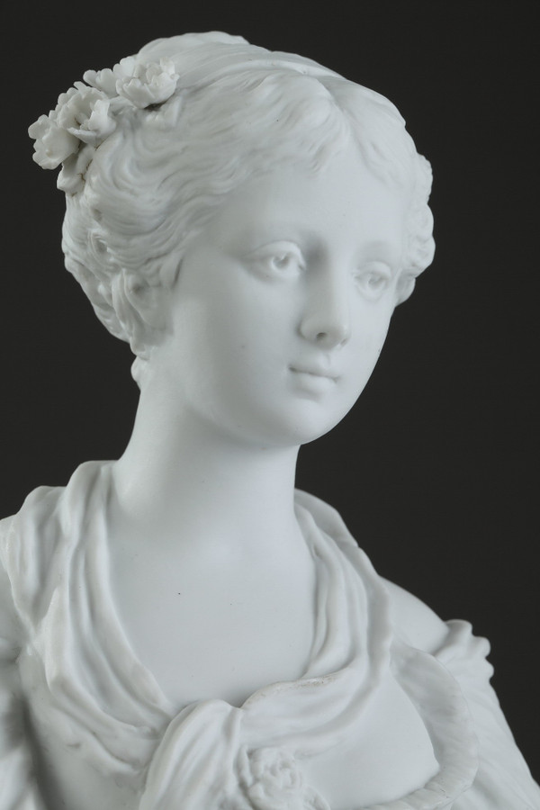 Biscuit Statuette "Young girl with a broken jug"--19th Century Period