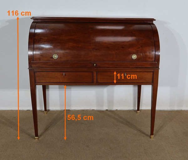 Mahogany Cylinder Desk, Directoire style – 1st part 19th century