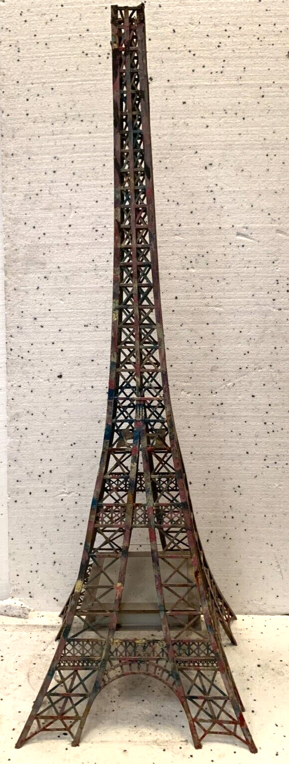 EIFFEL Tower in flat iron and patinated corners 20th century