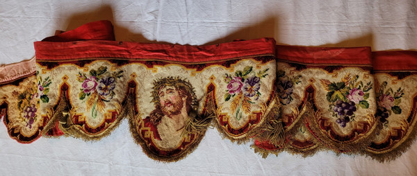 Tapestry altar front, 19th century period