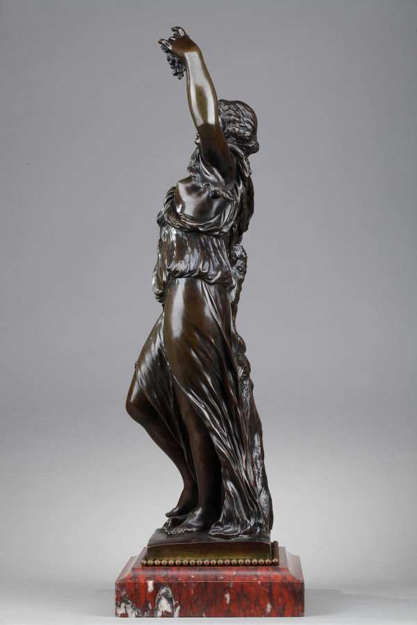 19th Century Bronze Statue "Bacchante"