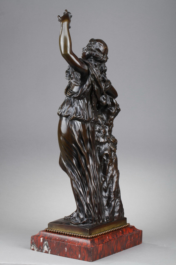 19th Century Bronze Statue "Bacchante"