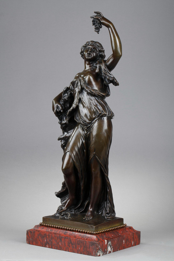 19th Century Bronze Statue "Bacchante"