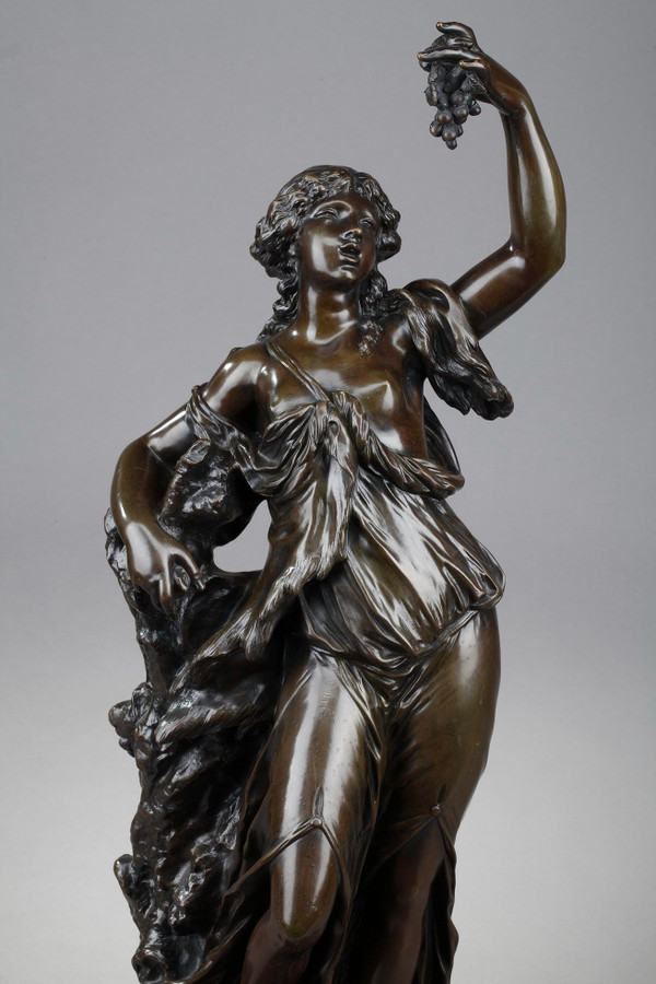 19th Century Bronze Statue "Bacchante"