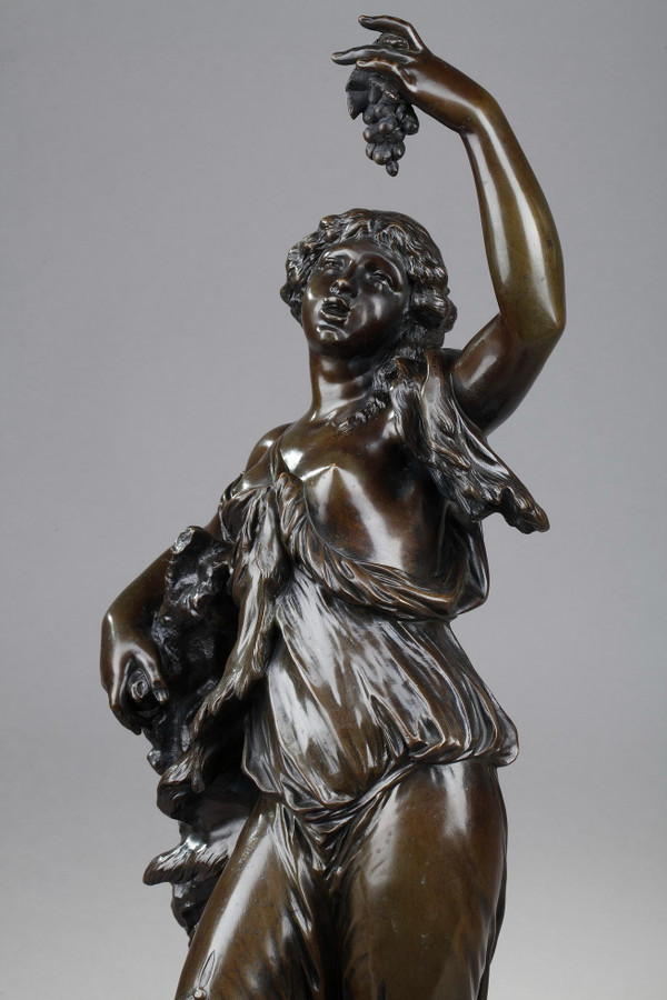 19th Century Bronze Statue "Bacchante"