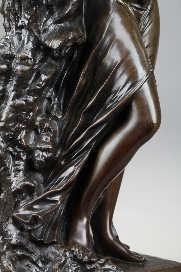 19th Century Bronze Statue "Bacchante"