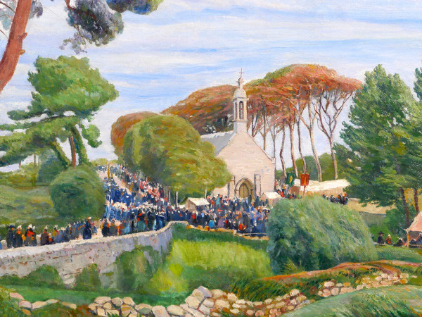 Edmond CHAMPON born 1892, Brittany, Loctudy, Quimper landscape, painting, 1911