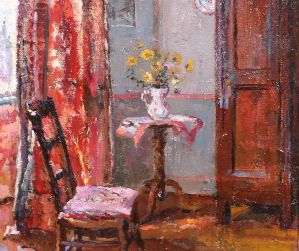 Suzanne MINIER, 1884-1955, Interior with chair, painting, circa 1910