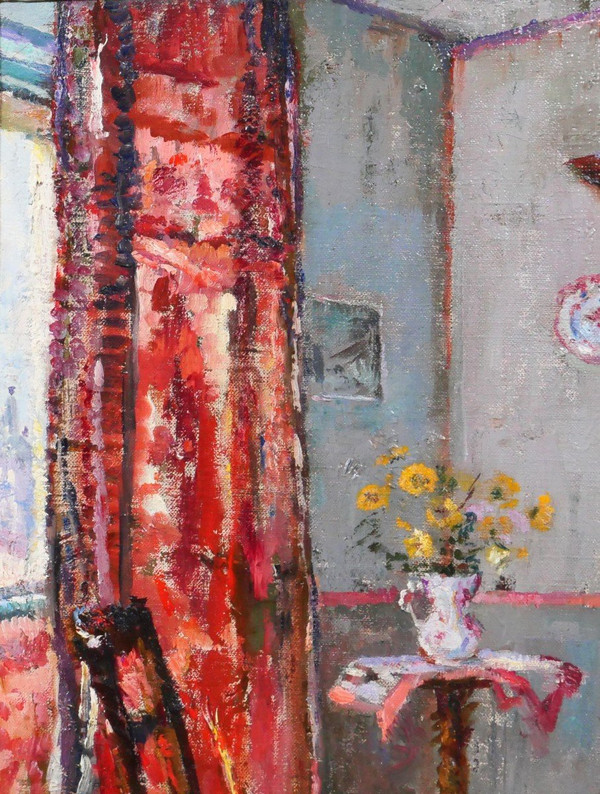 Suzanne MINIER, 1884-1955, Interior with chair, painting, circa 1910