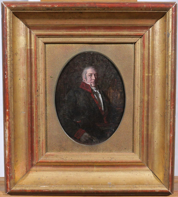 Ecole française vers 1800, Portrait d'homme (préfet ?), tableau miniature