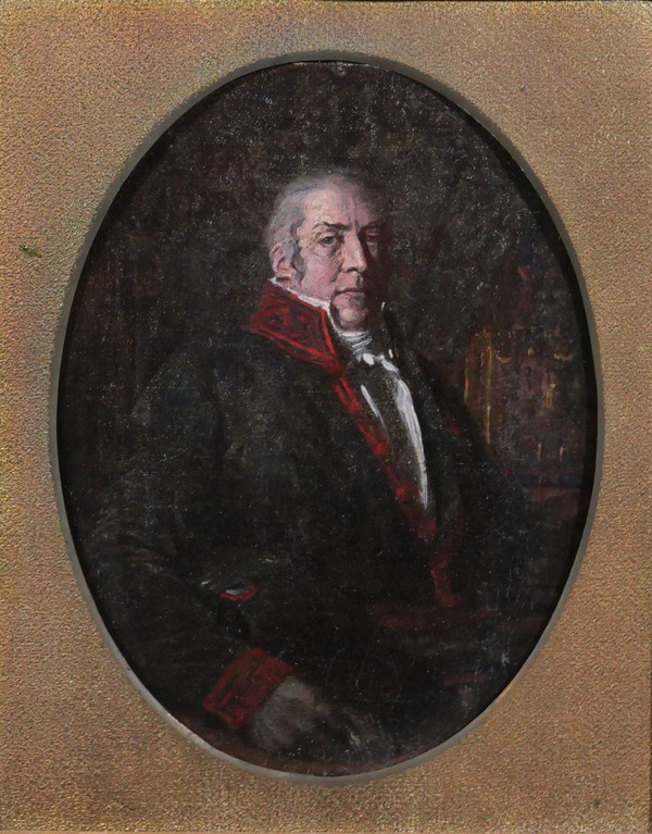 Ecole française vers 1800, Portrait d'homme (préfet ?), tableau miniature