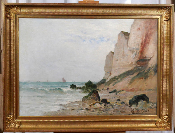 Charles Emile CANET 1865-? Cape Gris-Nez (Pas-de-Calais), painting, marine