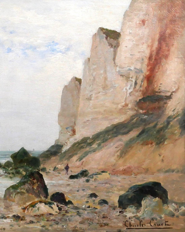 Charles Emile CANET 1865-? Cape Gris-Nez (Pas-de-Calais), painting, marine