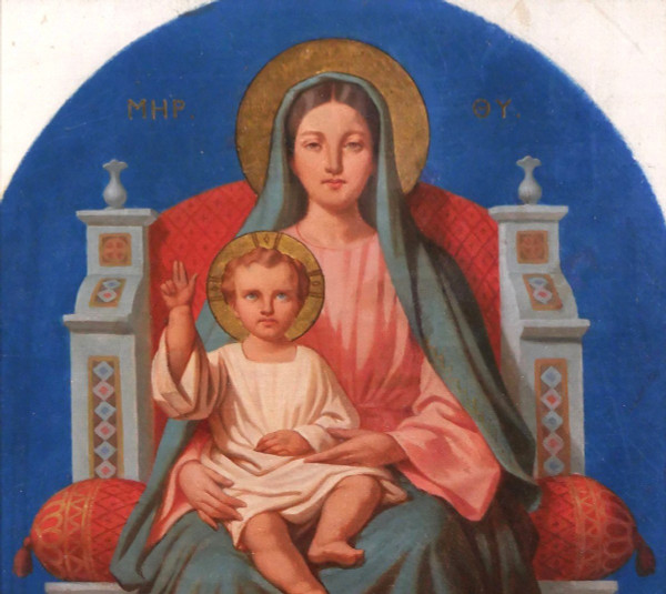 Alexandre DEBELLE 1805-1897 Virgin and Child, project for the Blanchet chapel (Isère), 1847