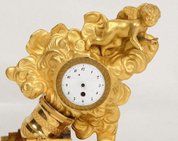 Orologio in bronzo dorato Gare à La Bombe Charles Le Roy Directoire XVIII°