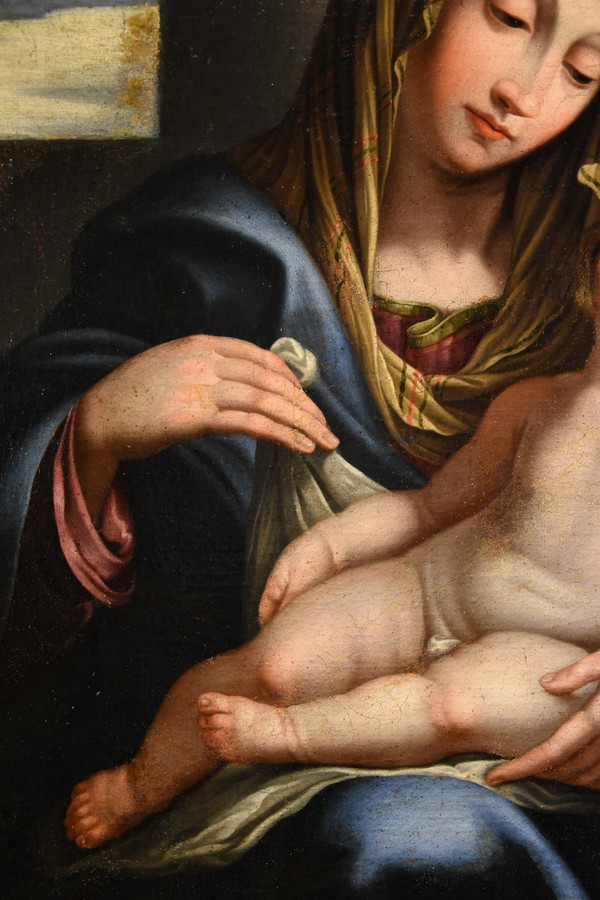 Madonna With Sleeping Child, Giovan Battista Salvi Known As 'sassoferrato' (1609 - 1685) Circle