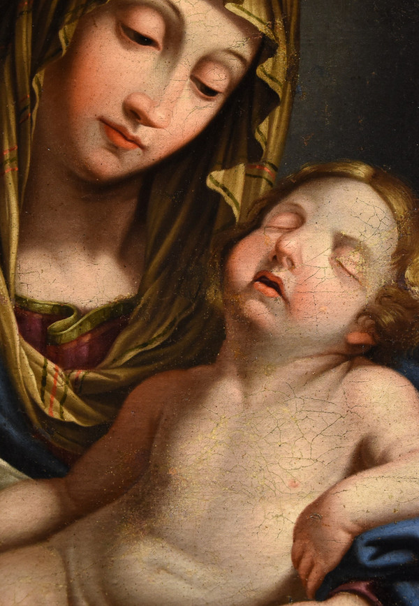 Madonna With Sleeping Child, Giovan Battista Salvi Known As 'sassoferrato' (1609 - 1685) Circle