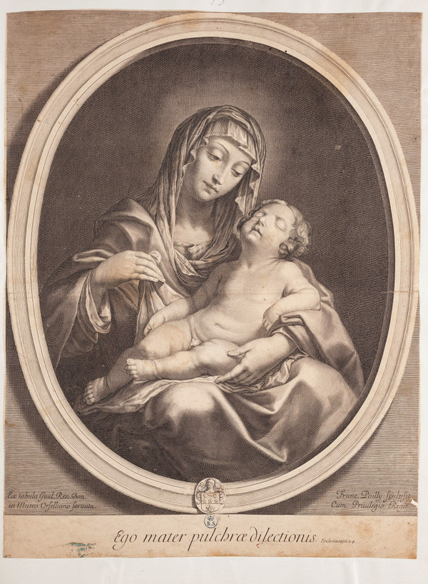 Madonna With Sleeping Child, Giovan Battista Salvi Known As 'sassoferrato' (1609 - 1685) Circle