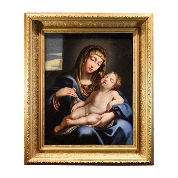 Madonna With Sleeping Child, Giovan Battista Salvi Known As 'sassoferrato' (1609 - 1685) Circle