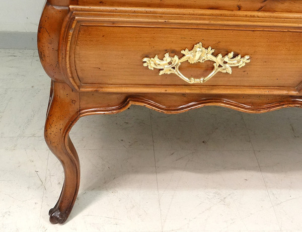 Louis XV commode Sauteuse Provençale Merisier Sculpté Marbre XVIIIè