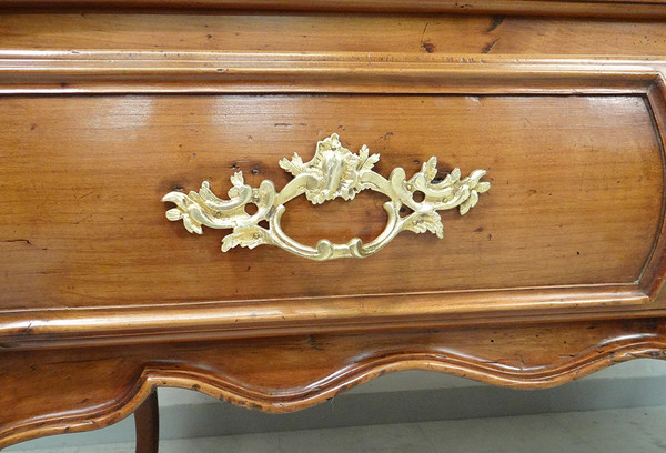 Louis XV commode Sauteuse Provençale Merisier Sculpté Marbre XVIIIè