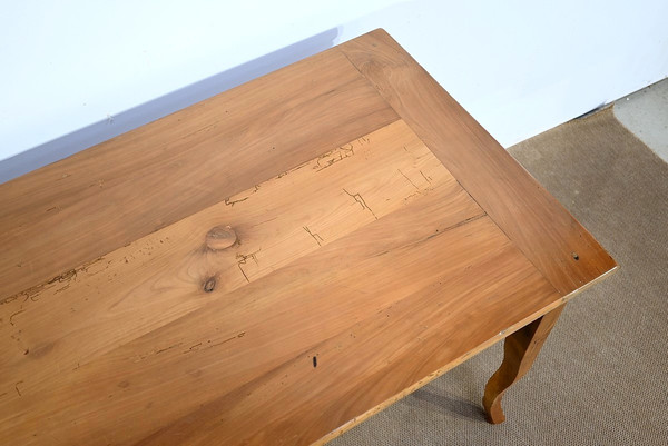 Farm table in blond cherry wood, Louis XV style - 2nd half of the 19th century