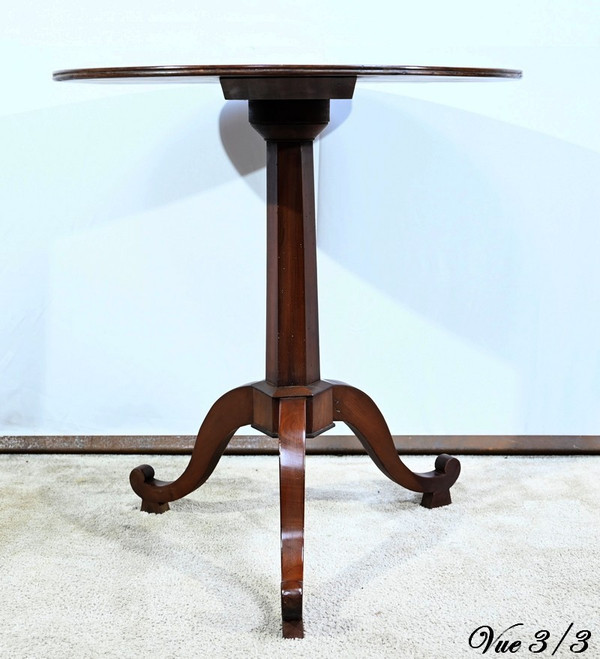 Small Cuban mahogany pedestal table, Restoration period - Early 19th century